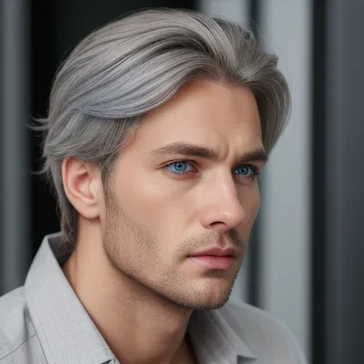 Silver Hair Business Gaze