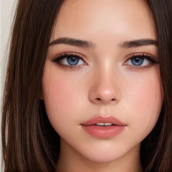 Serene Blue Eyes, Soft Glow