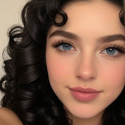 Soft Curly Light Portrait