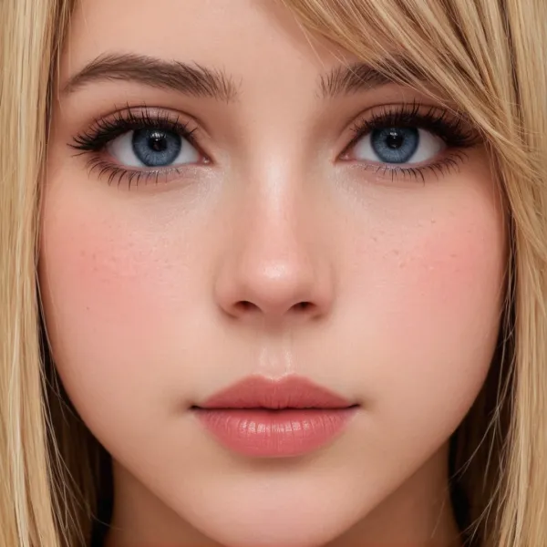 Soft Light Blue Eyes Close-Up