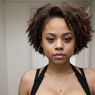 Confident Curly Hair Portrait