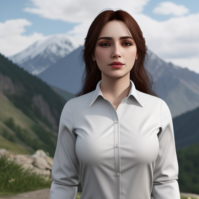 Mountain Serenity Portrait