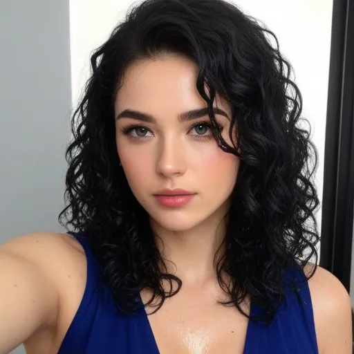 Sunlit Curly Hair Portrait