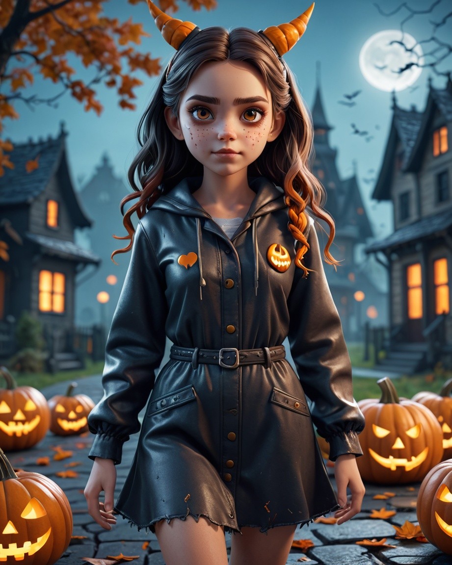 Spooky Autumn Witch's Night
