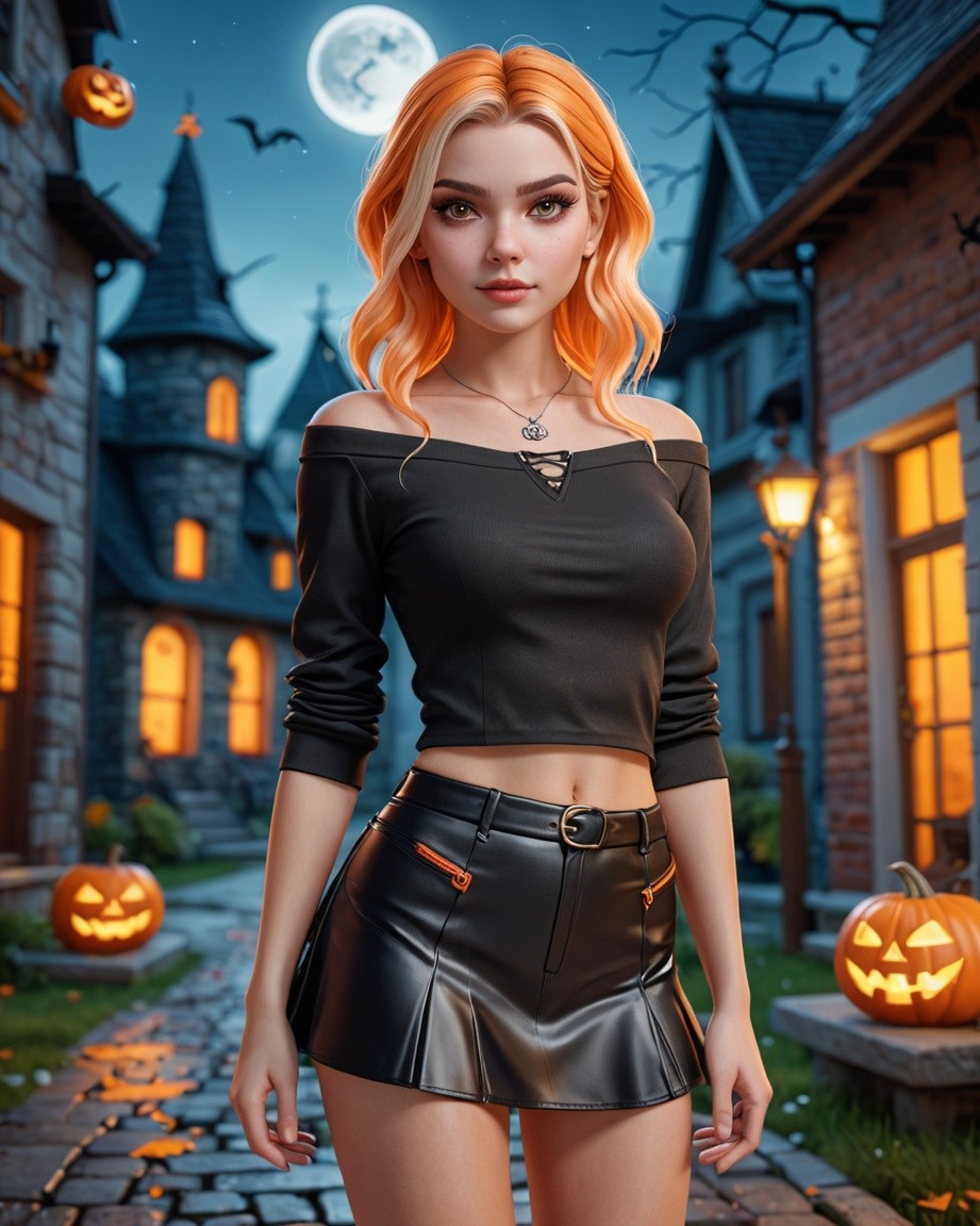 Moonlit Pumpkin Street Muse