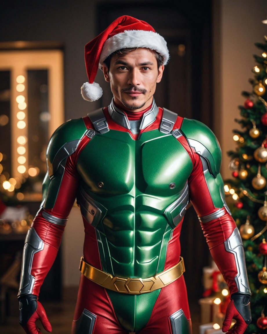 Crimson Holiday Superhero