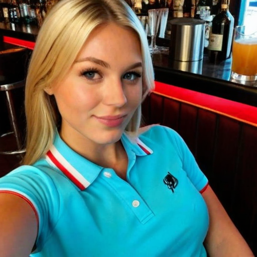 Warm Bar Glow Selfie