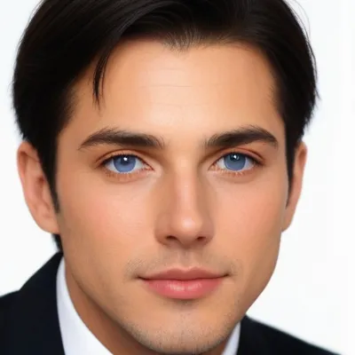 Blue-Eyed Confidence Close-Up