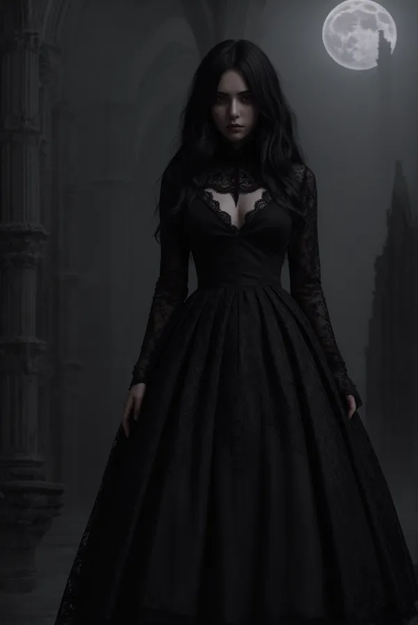 Ethereal Moonlit Gothic Muse