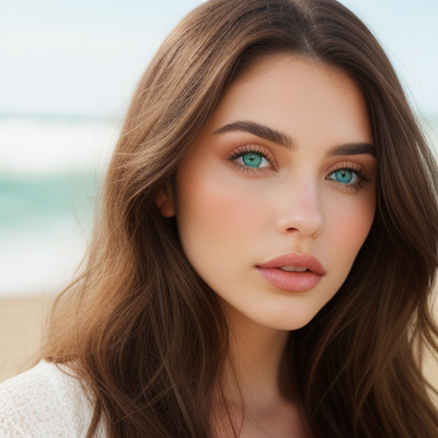 Beachside Serenity Portrait