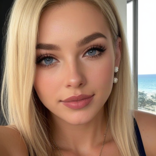 Serene Beach Portrait