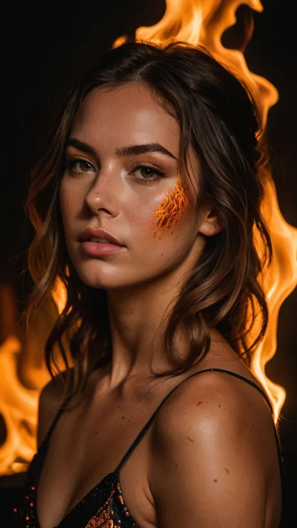 Fiery Dramatic Portrait