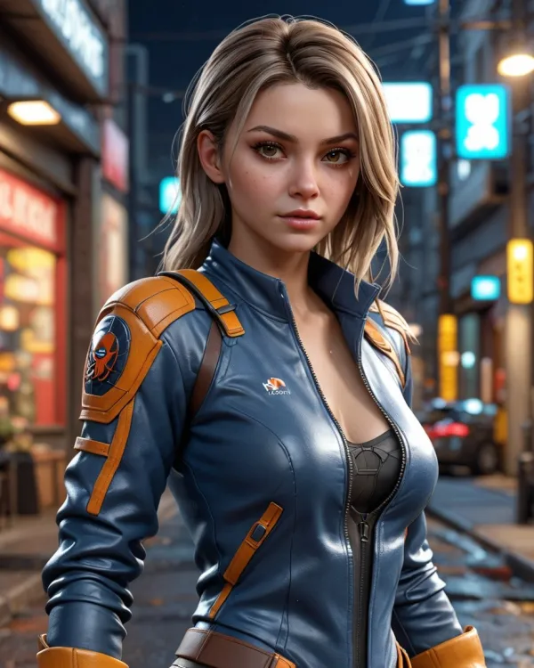 Futuristic Night Portrait