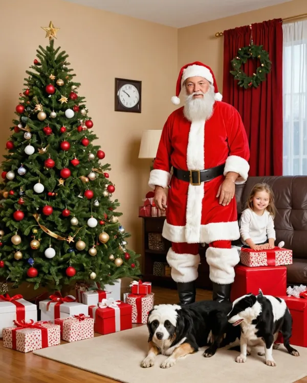 Santa and Family Joy