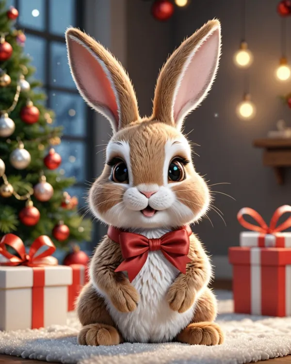 Joyful Christmas Bunny