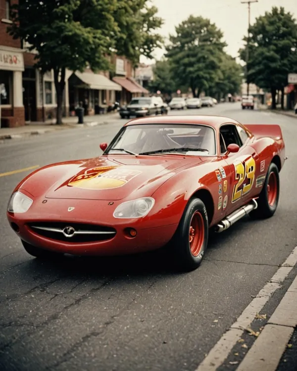 Classic Red Race Car