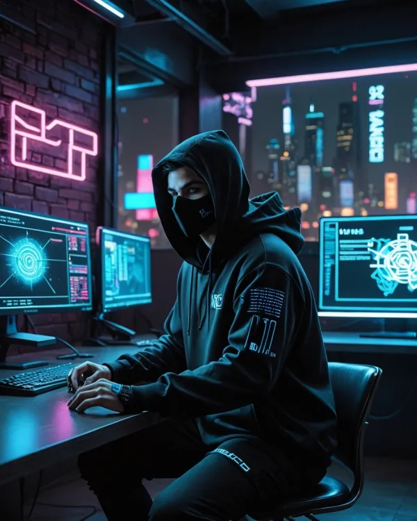 Cyberpunk Hacker Profile