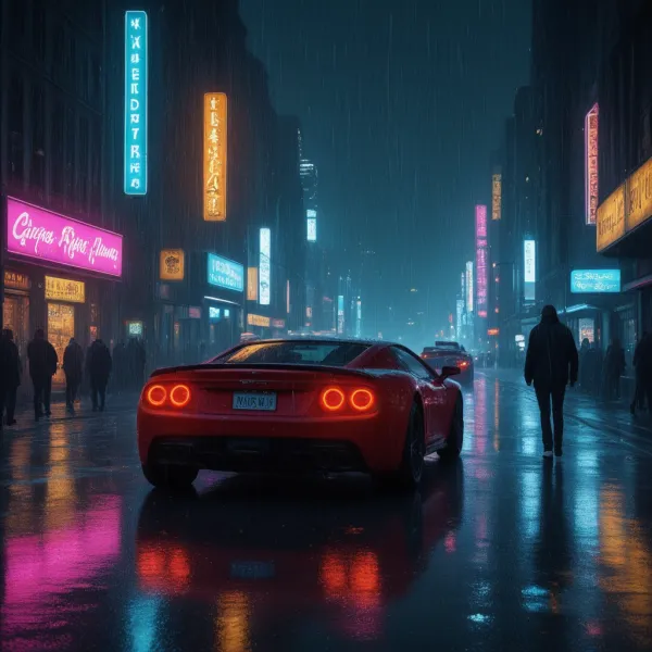 Rainy Neon Night