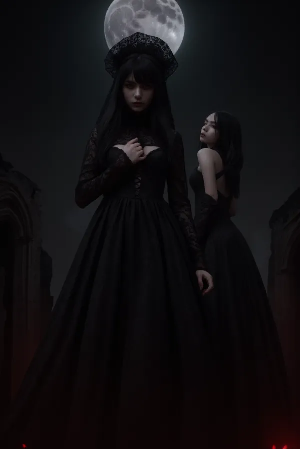 Somber Gothic Moonlit Elegance