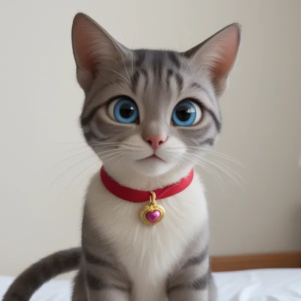 Adorable Blue-Eyed Kitten