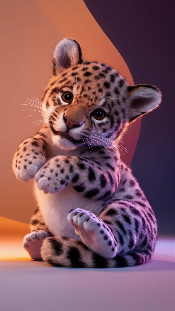 Adorable Playful Cub
