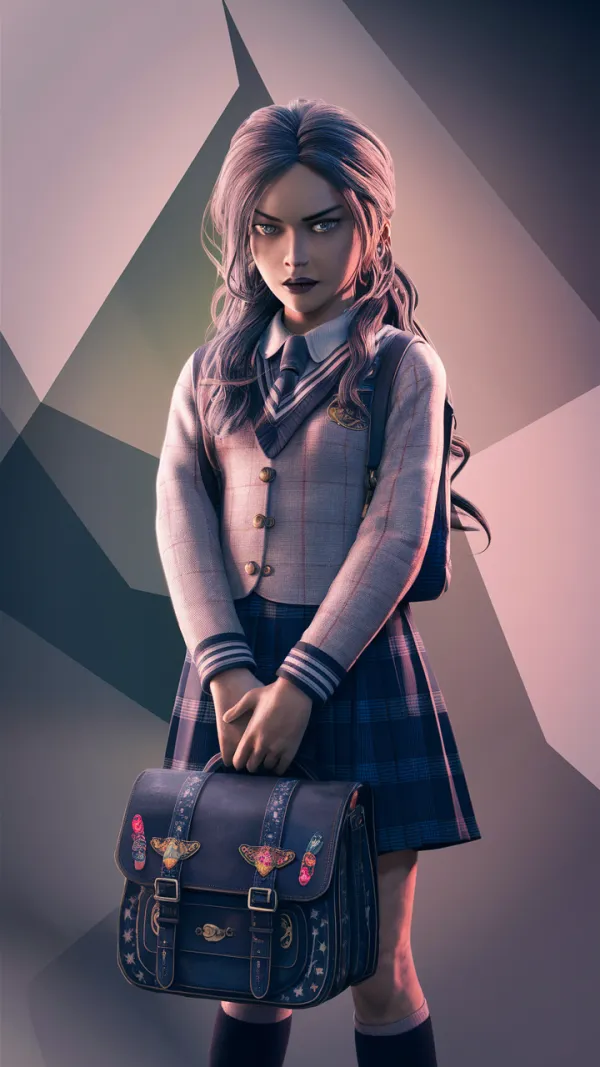 Serious Moody School Portrait