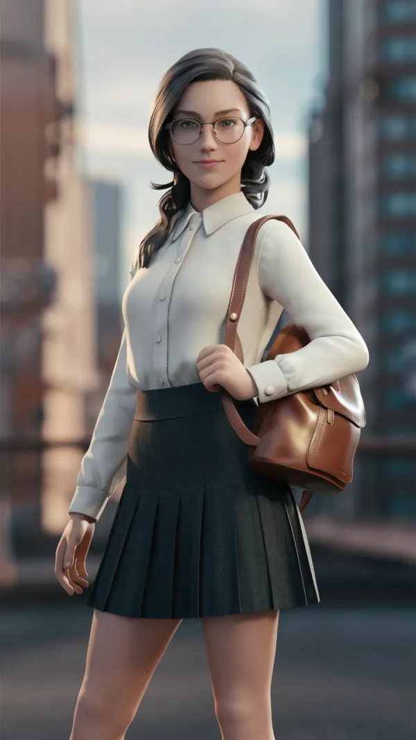 Confident Urban Stroll