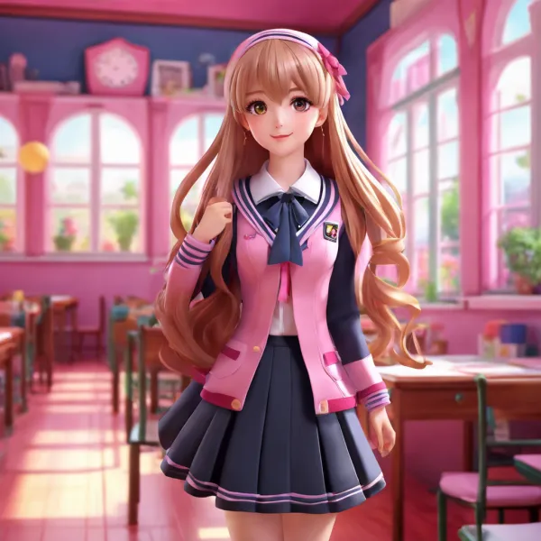 Cheerful Schoolgirl Portrait