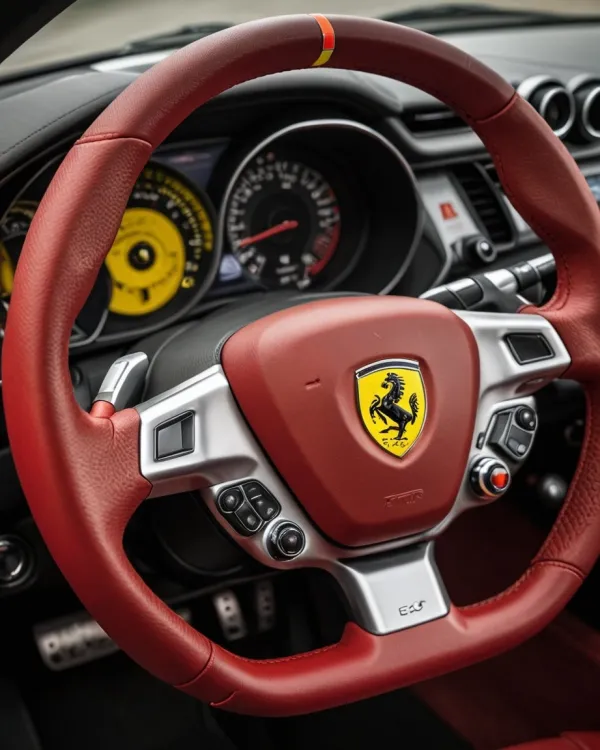 Luxurious Ferrari Steering Wheel