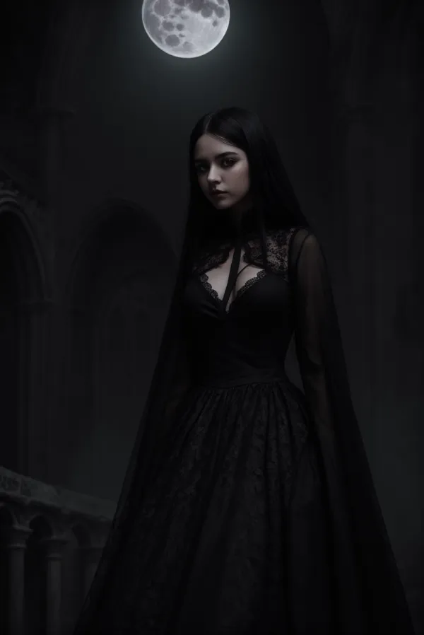 Mysterious Gothic Moonlit Portrait