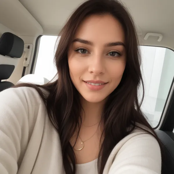 Serene Car Portrait Smile