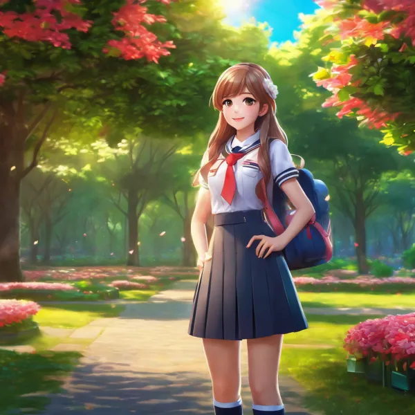 Cheerful Serene Sunshine Walk