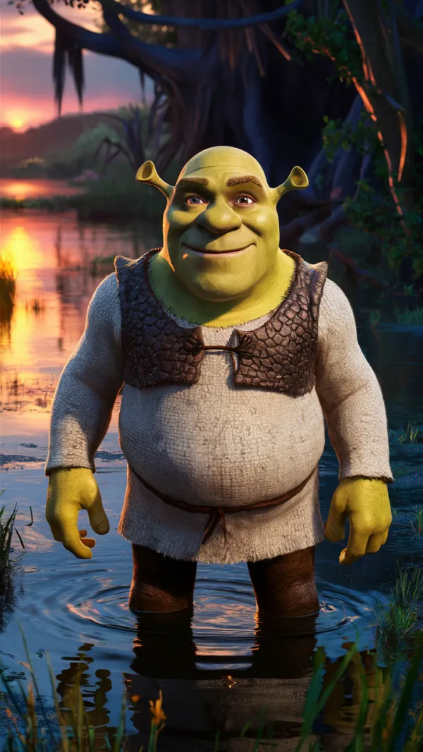 Calm Whimsical Sunset Ogre