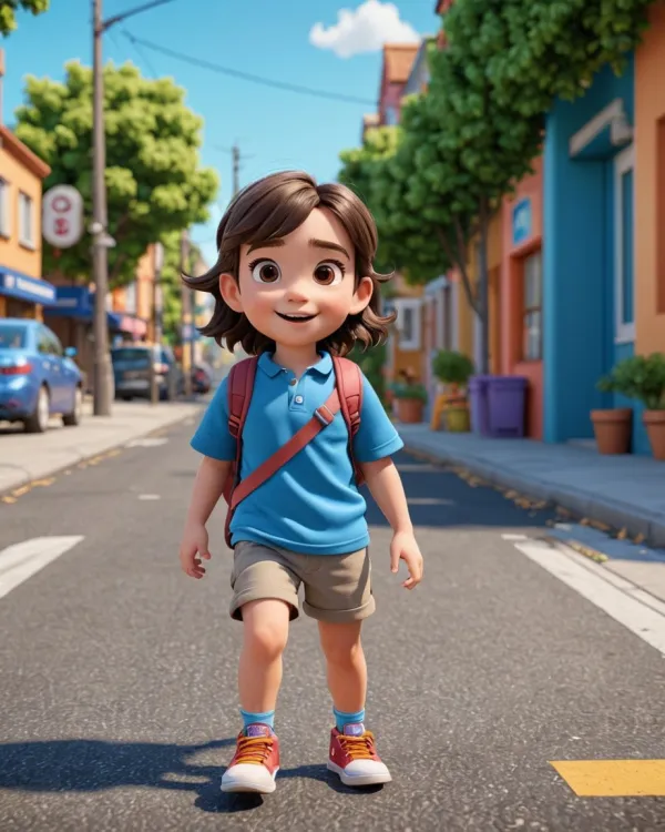 Joyful Child Walking