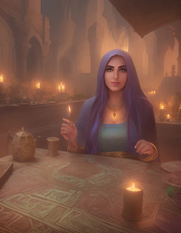 Mystical Candlelight Portrait