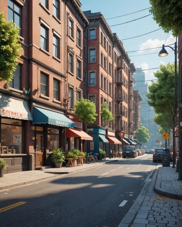 Calm Serene Urban Street