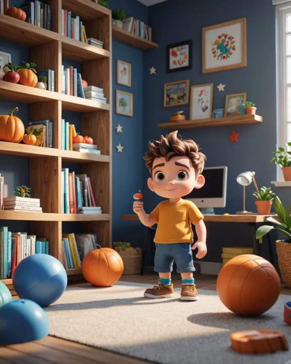 Cheerful Cozy Indoor Playroom