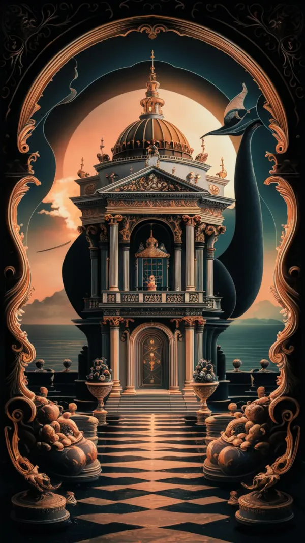 Dramatic Baroque Fantasy Temple