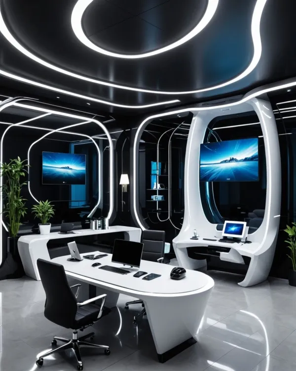 Futuristic Minimalist Office