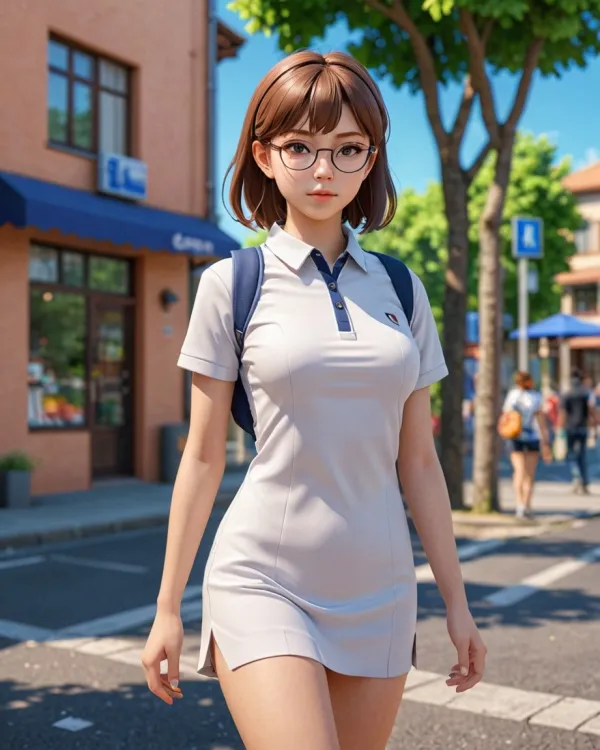 Casual Sunlit Stroll