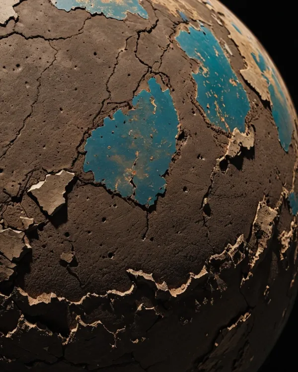 Weathered Globe Deterioration Texture