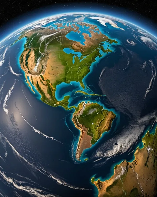 Serene Earth from Space