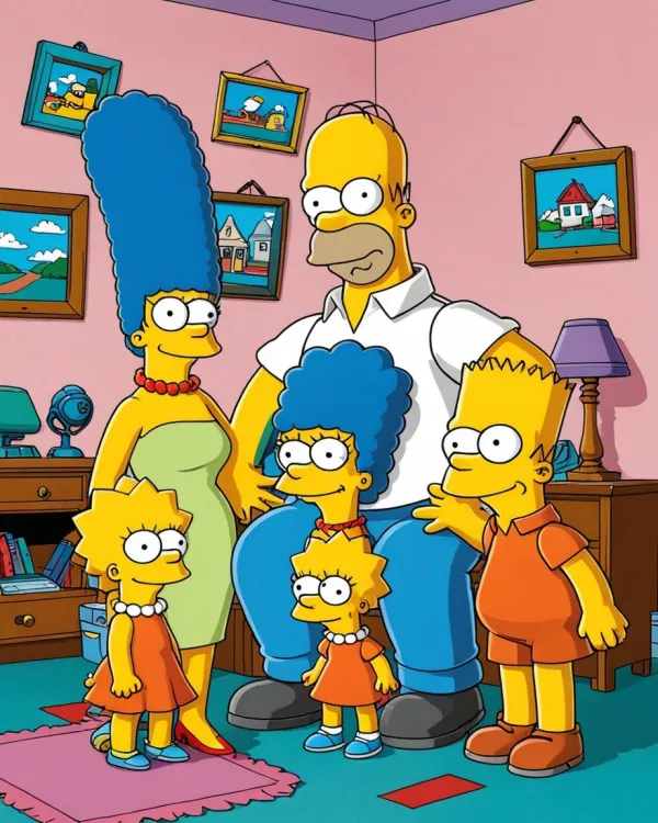 Happy Family Cartoon