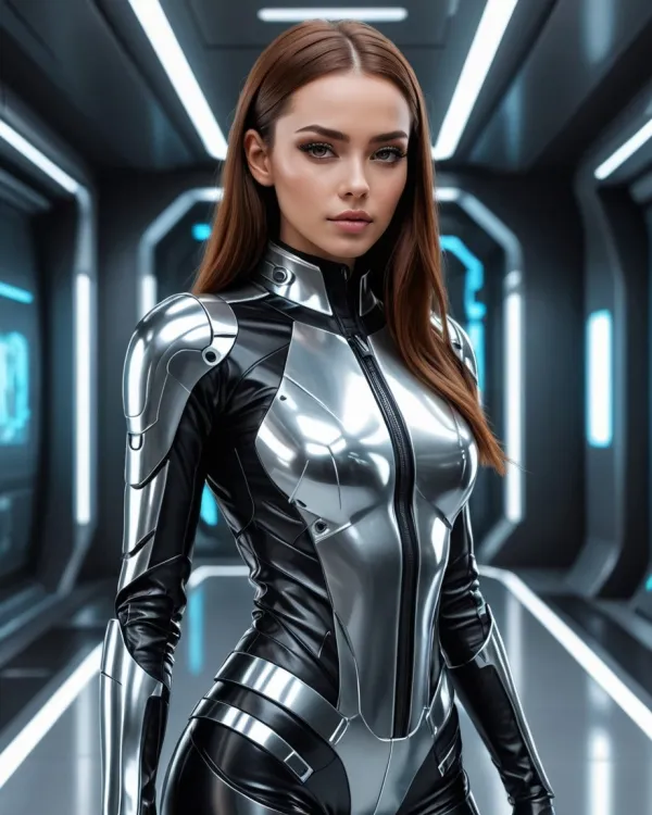 Confident Futuristic Sci-Fi Portrait