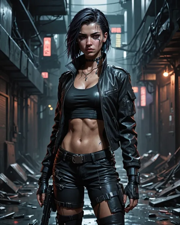 Rebellious Gritty Cyberpunk