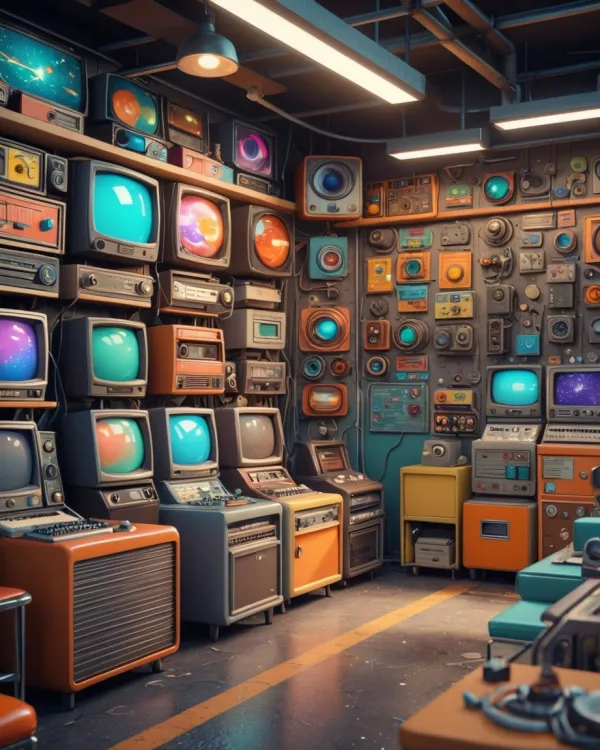 Nostalgic Retro Tech Glow