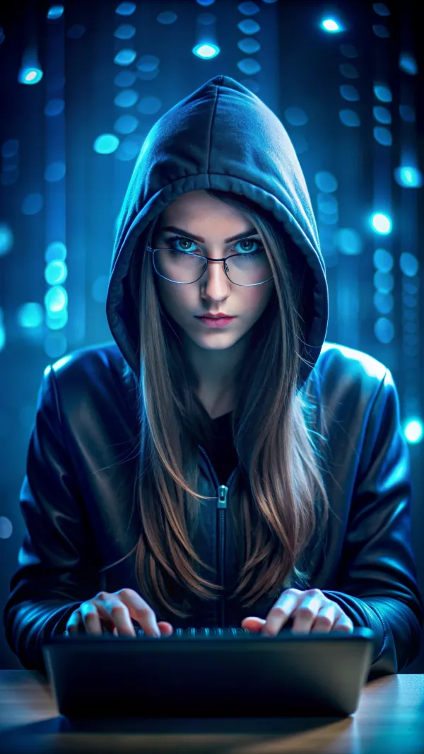 Focused Intense Cyberpunk