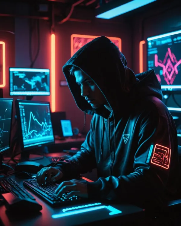 Intense Cyberpunk Focus