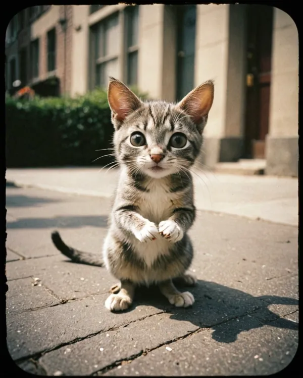Cute Whimsical Kitten Love