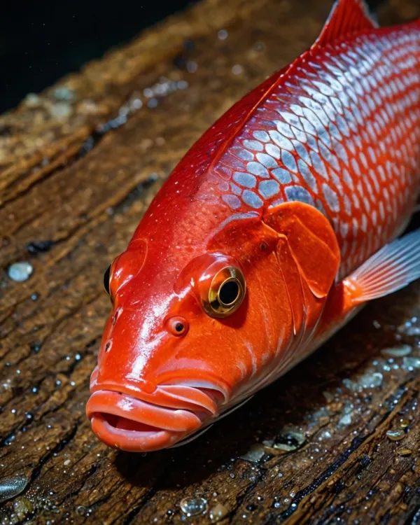 Vibrant Red Fish Close-Up